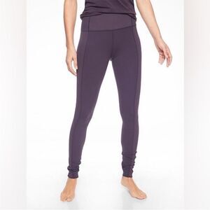 ATHLETA Purple Barre Rib‎ Tight Powervita Leggings